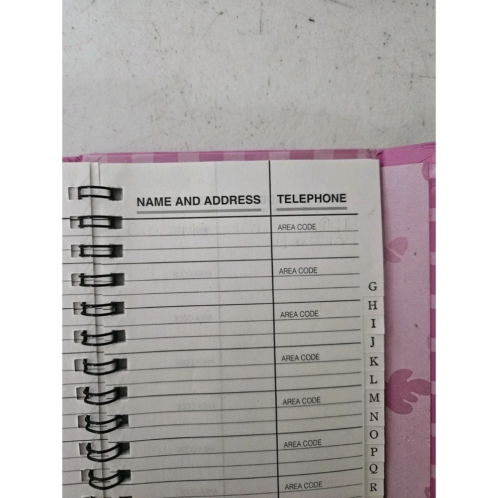 Vintage Disney Winnie the Pooh Address Book 1997 Pink Gingham Pocket Telephone